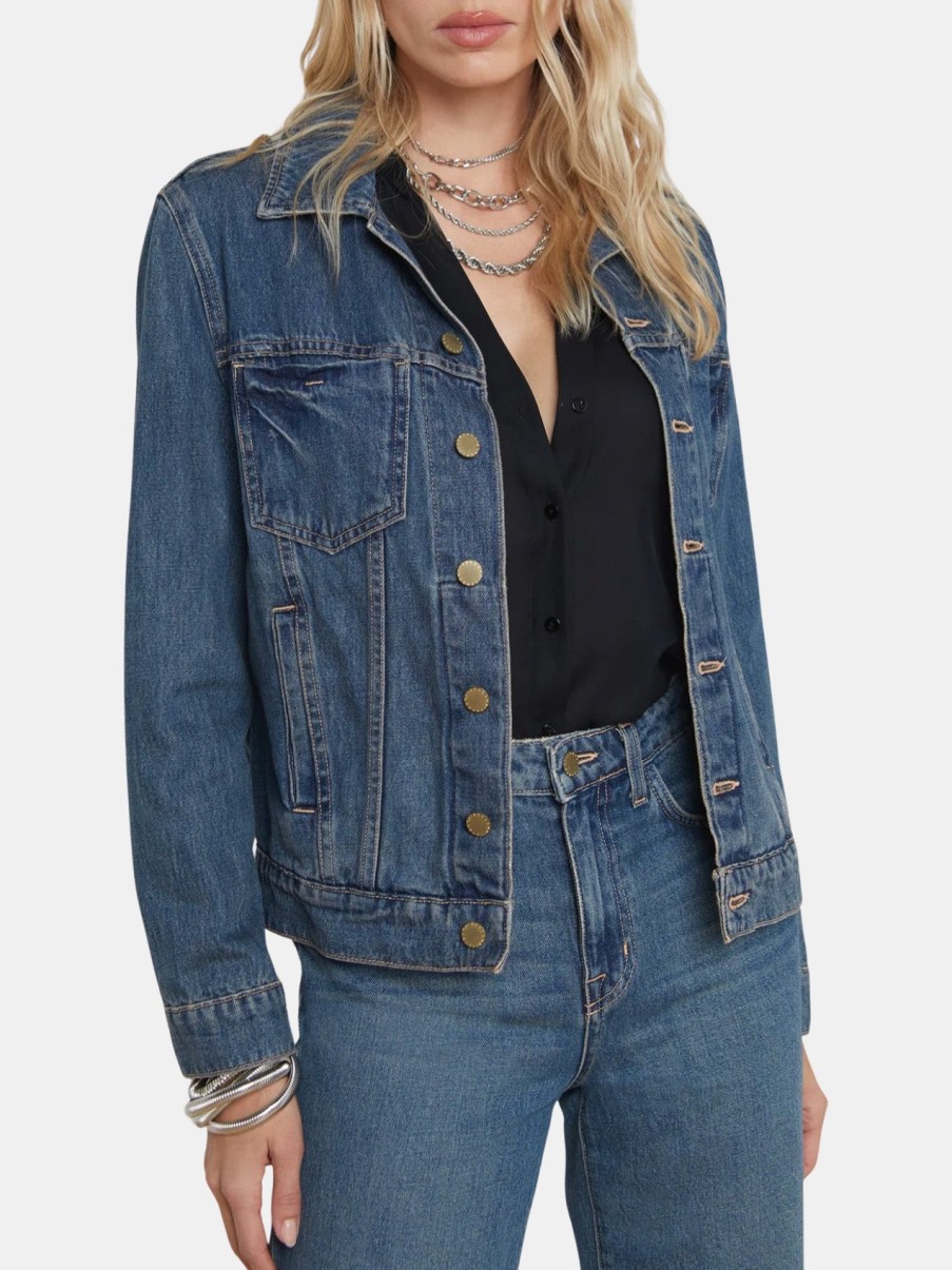 Clothing L'AGENCE Denim Jackets | Mack Oversized Jacket