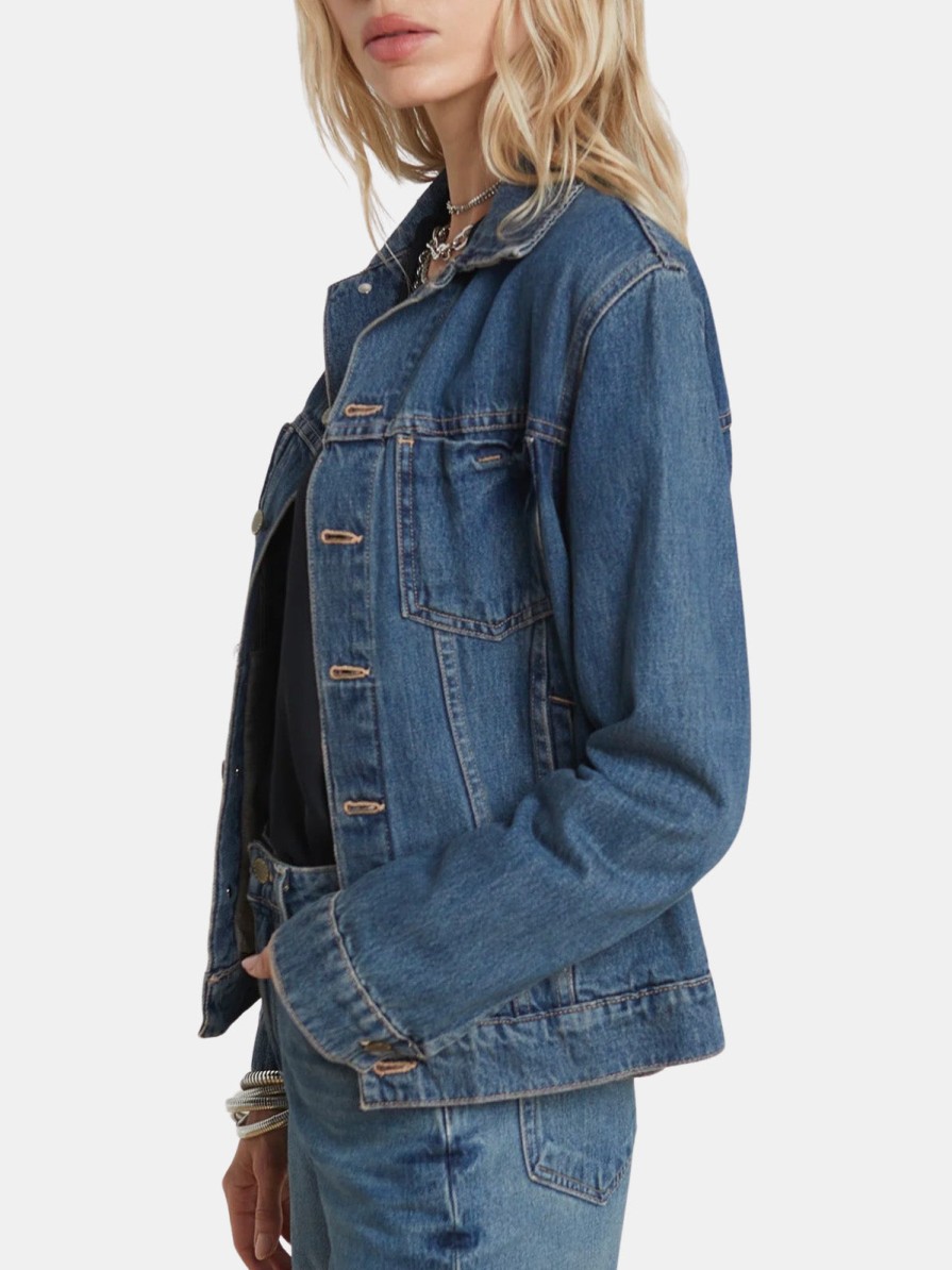 Clothing L'AGENCE Denim Jackets | Mack Oversized Jacket