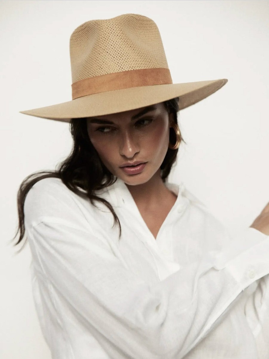 Accessories JANESSA LEONE | Alexei Fedora Sand