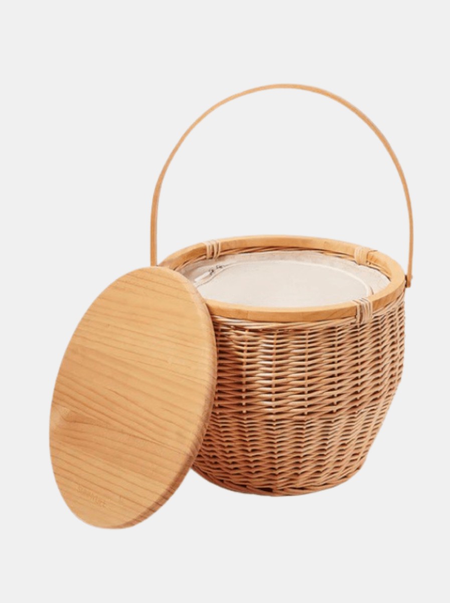 Accessories Sunnylife | Round Picnic Cooler Basket Natural