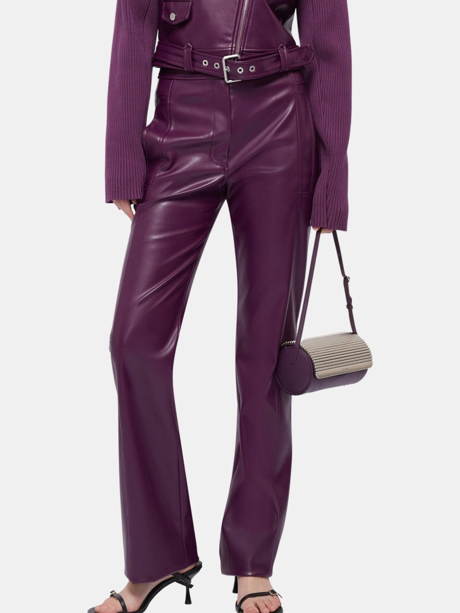 Clothing SIMKHAI Pants | Dahlia Straight Leg Pant Plum