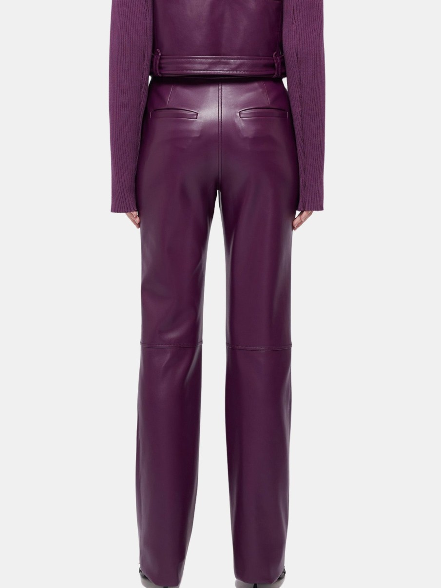 Clothing SIMKHAI Pants | Dahlia Straight Leg Pant Plum