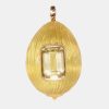 Accessories DEZSO Pendants | Carved Lemon Quartz Coquito