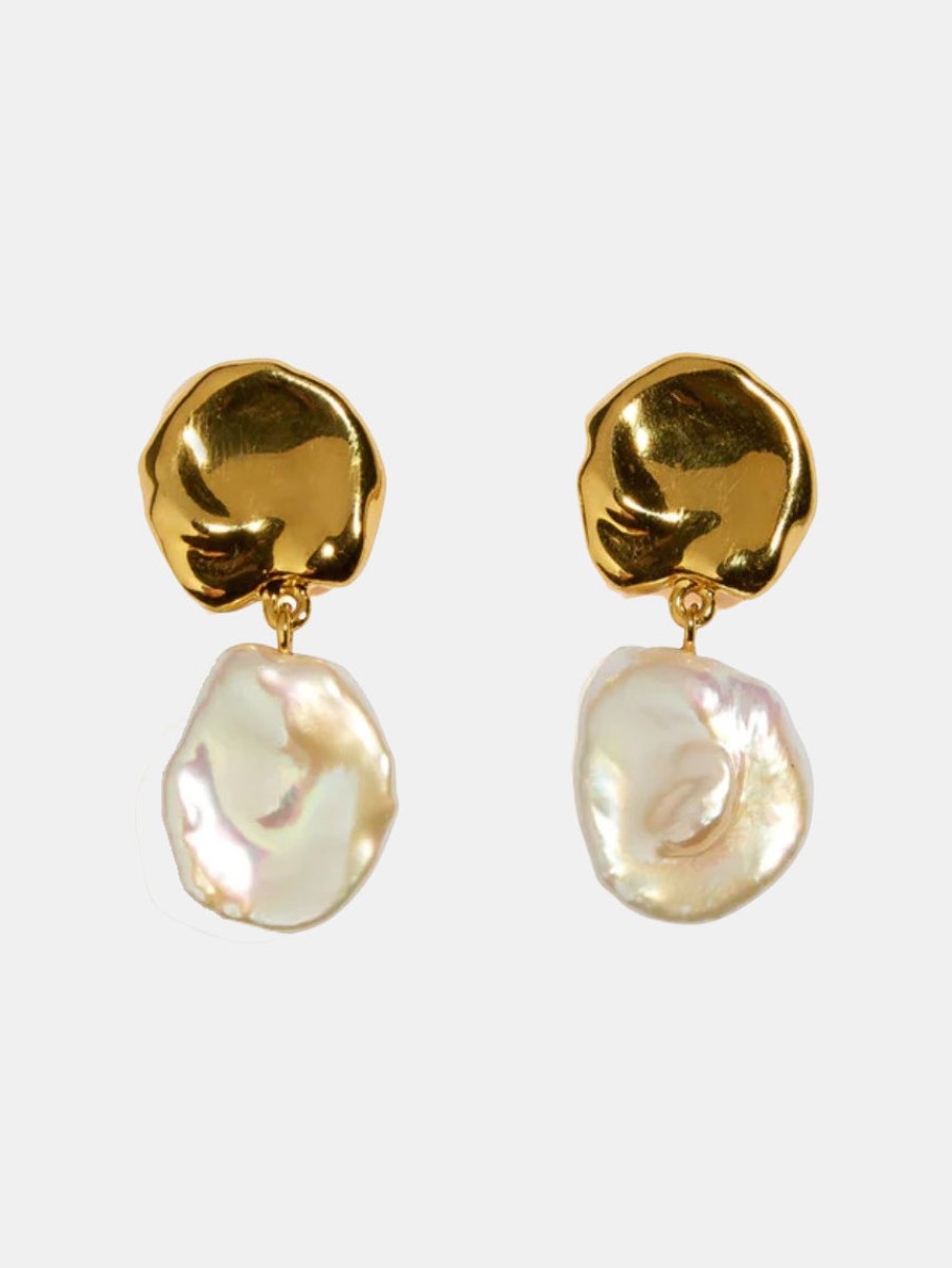 Accessories Lizzie Fortunato Earrings | Coin Reflection Earrings Gold