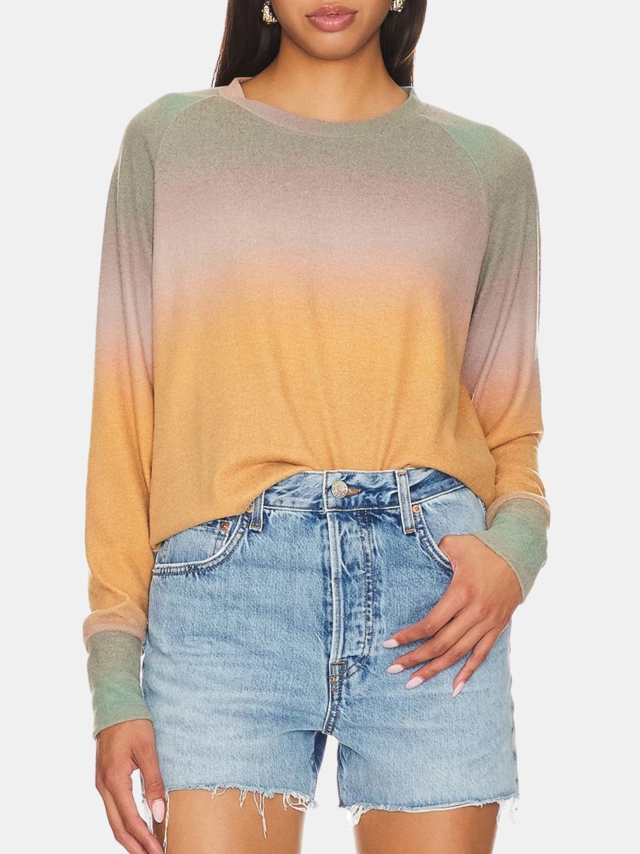 Clothing LNA | Brushed Raglan Pullover Sunset