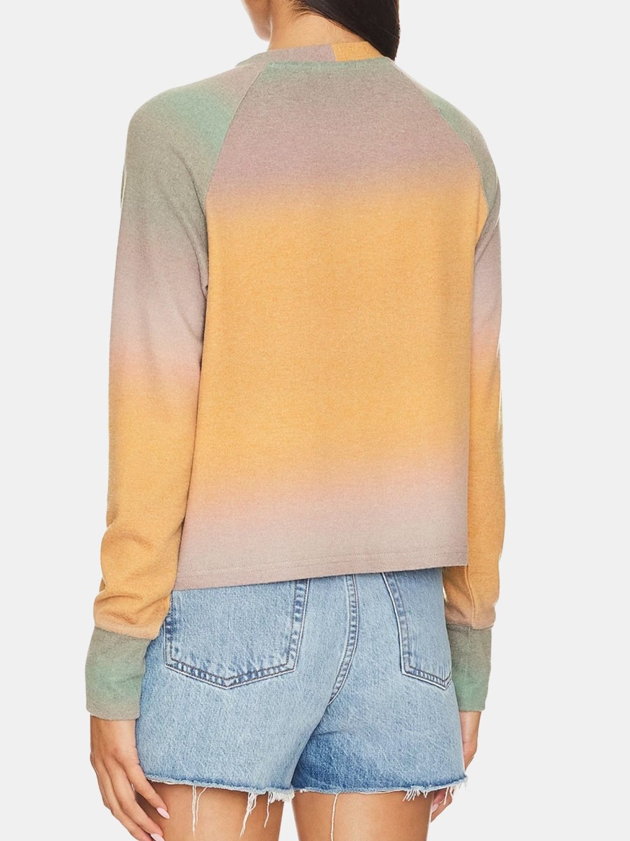 Clothing LNA | Brushed Raglan Pullover Sunset