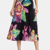 Clothing LE SUPERBE | Acid Hawaii Pleated Skirt Black Acid Floral