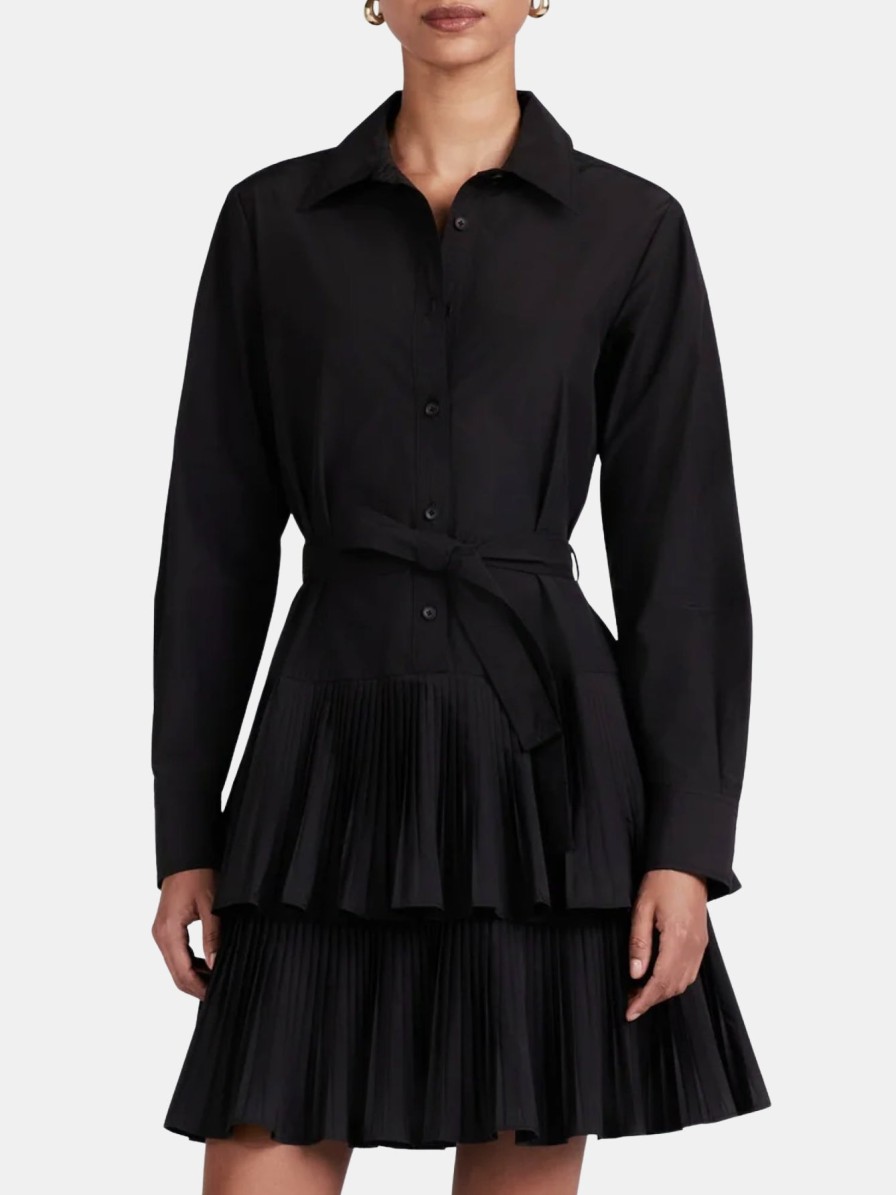 Clothing DEREK LAM Mini | Sterling Pleated Mini Dress Black