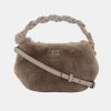 Accessories GANNI | Ganni Bou Bag Mini Fur Oyster Grey