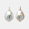 Accessories Lizzie Fortunato | Pearl Pablo Earrings In Blue Topaz