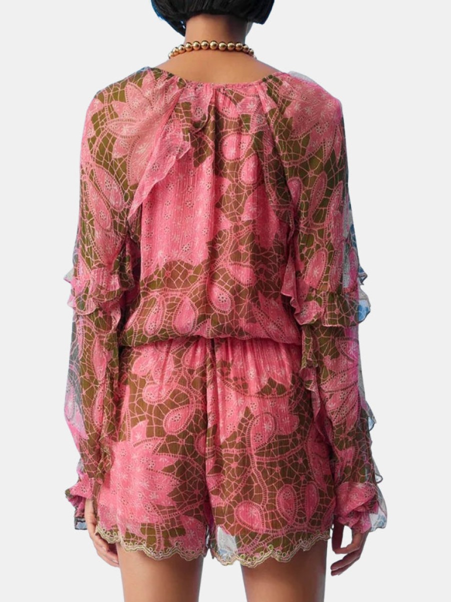 Clothing Hemant & Nandita | Pakhi Romper Pink/Green