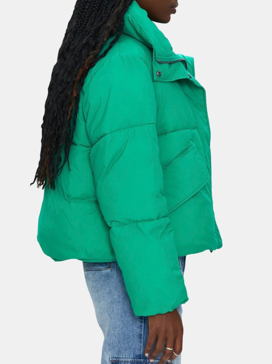 Clothing PISTOLA Puffer Jackets | Donovan Swing Puffer Jacket Evergreen