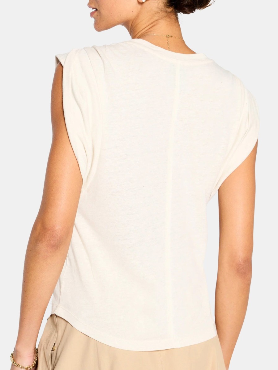 Clothing BROCHU WALKER Tanks | Reins Tee Tallow Beige