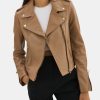 Clothing LAMARQUE Leather Jackets | Donna Leather Jacket Mocha