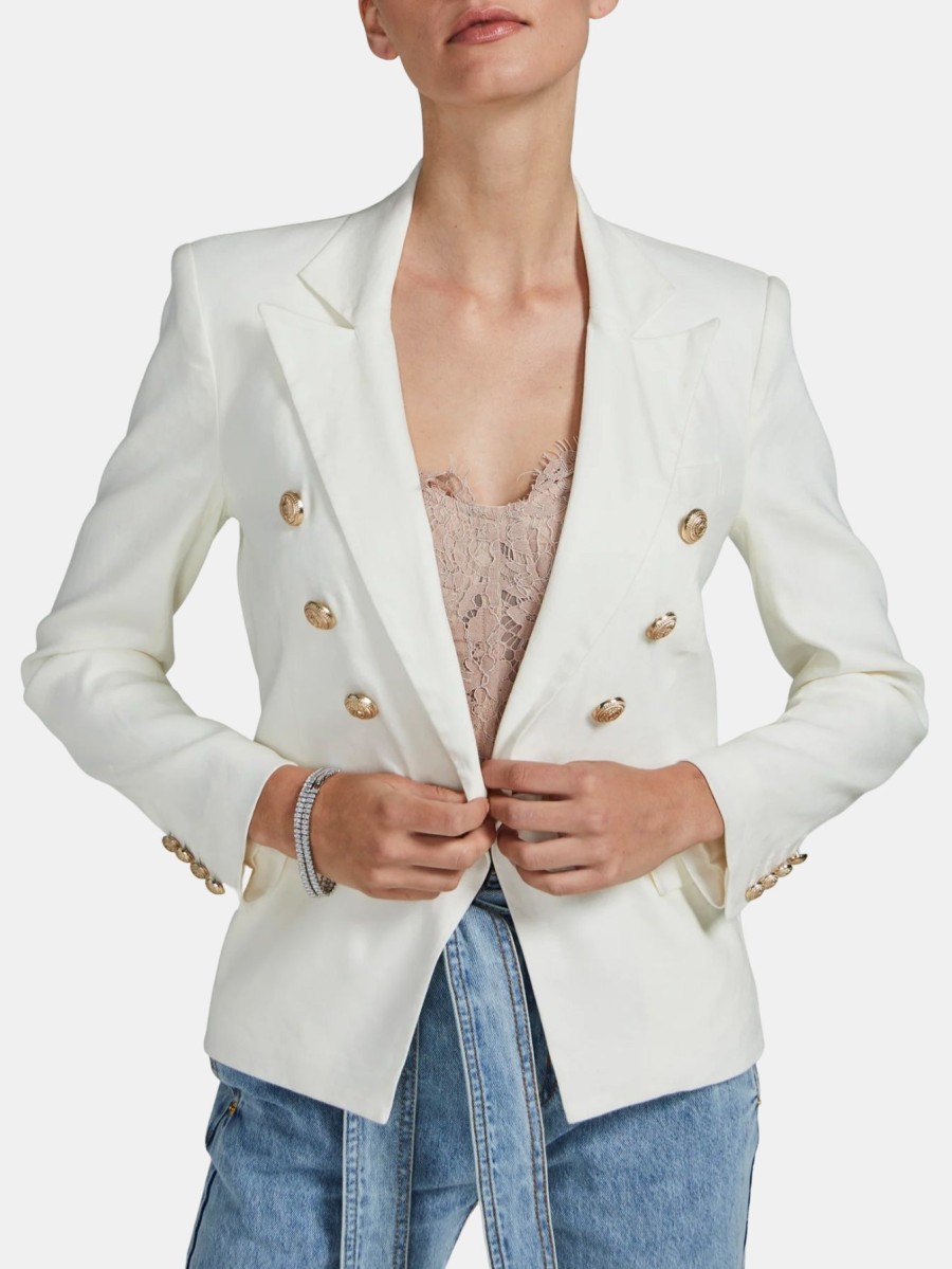 Clothing Generation Love Blazers | Delilah Linen Blazer White