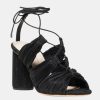 Clothing L'oeffler Randall | Teresa Pleated Lace Up High Heel Sandal Black