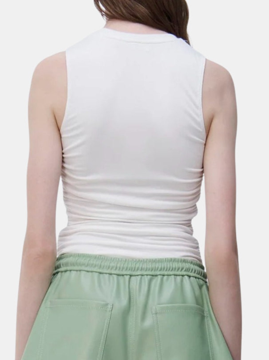 Clothing SIMKHAI Tanks | Kristiana Stretch Jersey Twist Tank White