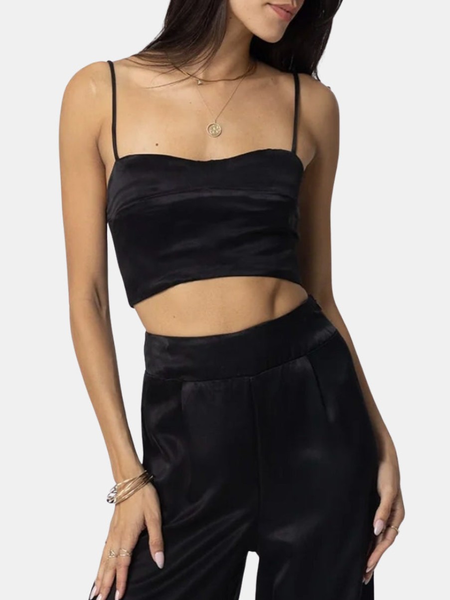 Clothing STILLWATER | The Silky Le Bra Top Black