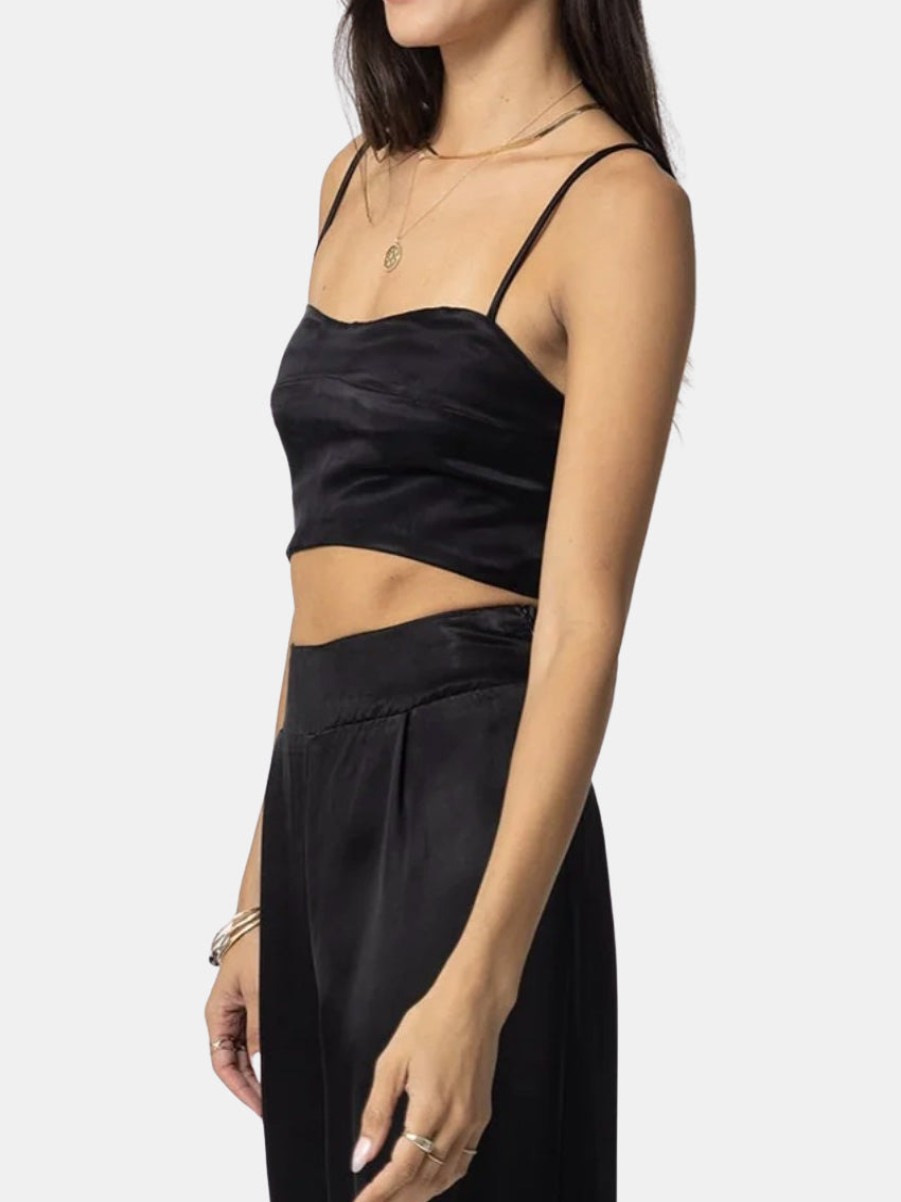 Clothing STILLWATER | The Silky Le Bra Top Black