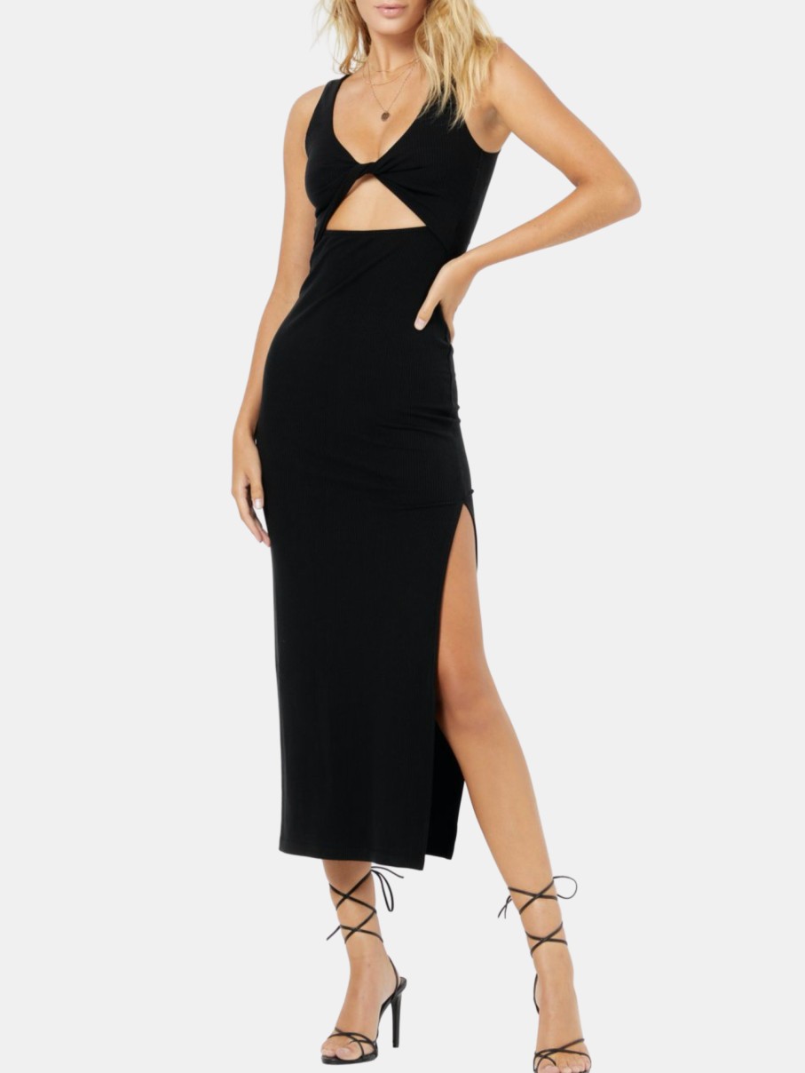 Clothing L SPACE Midi | Nico Dress Black