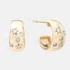 Accessories Adina Reyter Earrings | Celestial Diamonds Wide Huggie Hoops Y14