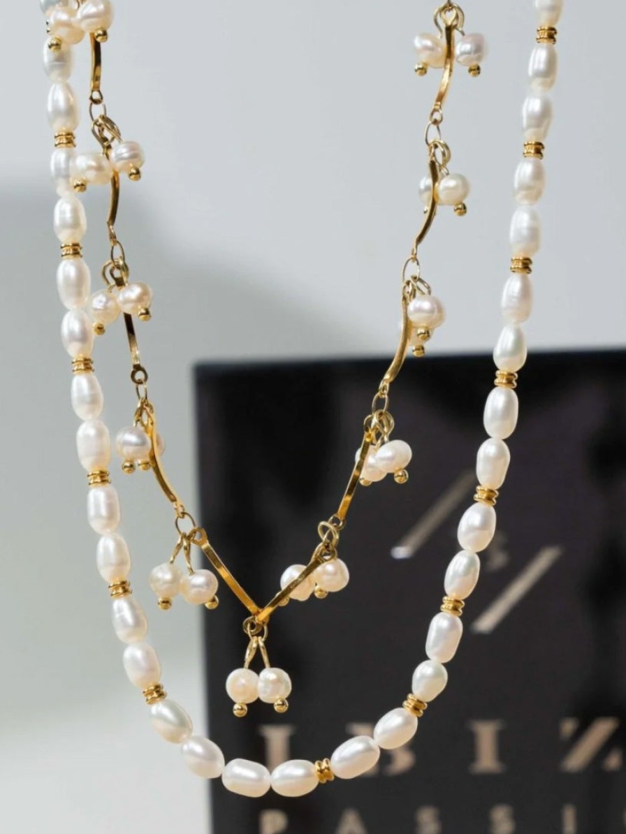 Accessories IBIZA PASSION Necklaces | The Wave Pearl Necklace