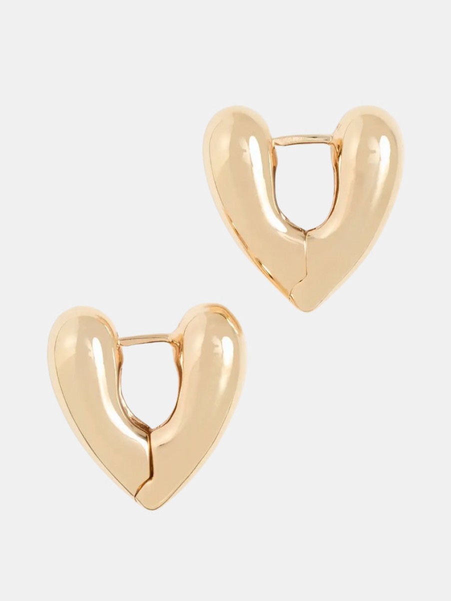 Accessories ANNIKA INEZ | Heart Hoops Small Gold