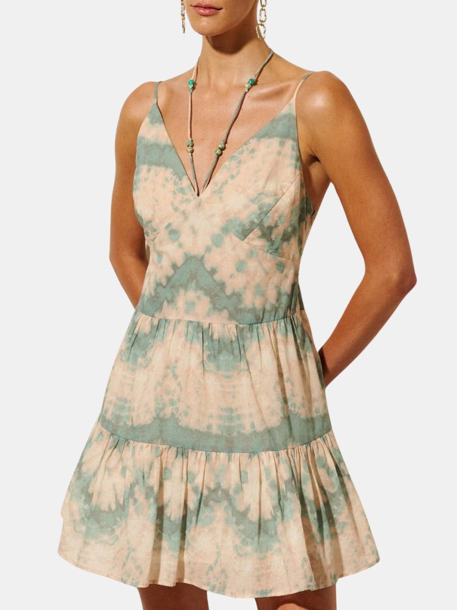 Clothing Kivari Mini | Mirage Mini Dress Green Tie Dye