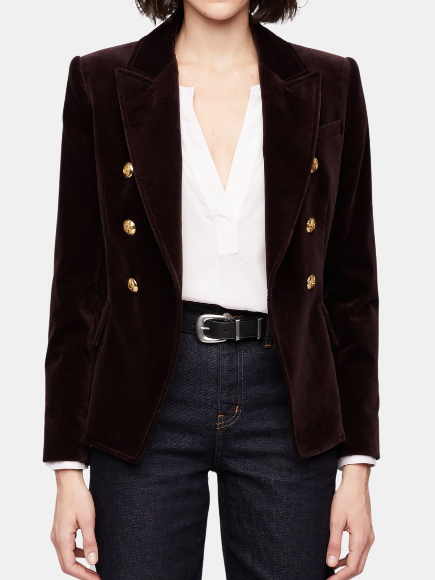 Clothing ALC Blazers | Chelsea Jacket Chocolate