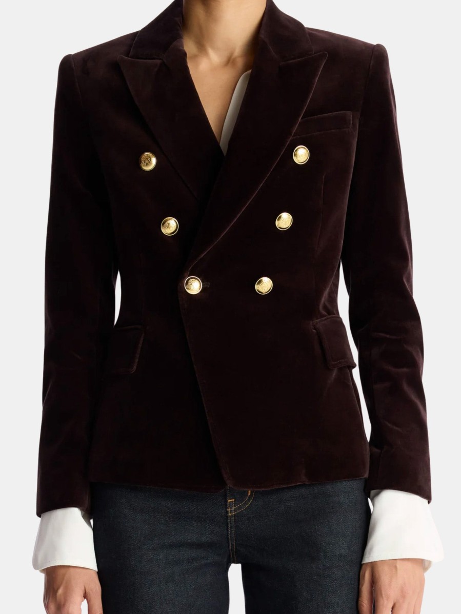 Clothing ALC Blazers | Chelsea Jacket Chocolate