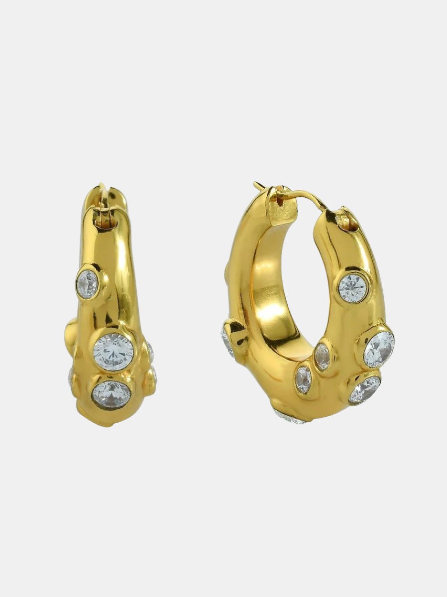 Accessories SHYLA LONDON Earrings | Oren Hoops Clear