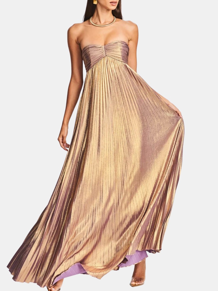 Clothing Retrofete Maxi | Lyanna Dress Purple/Gold