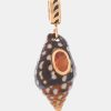 Accessories DEZSO Pendants | Natural Shell Orange Sapphire