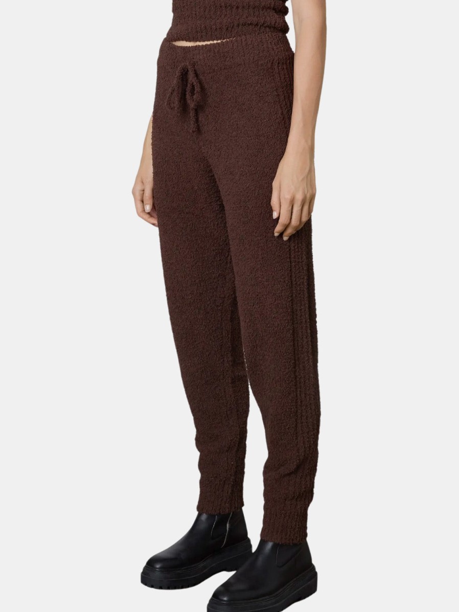 Clothing NIA Pants | Ribbed Plush Jogger Chocolate