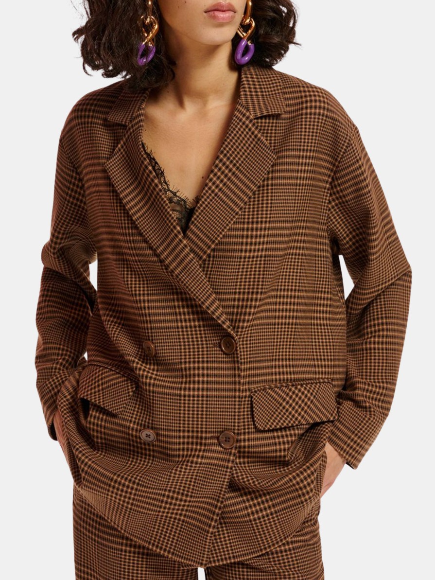 Clothing ESSENTIEL Blazers | Eblazero Double-Breasted Blazer Brandy