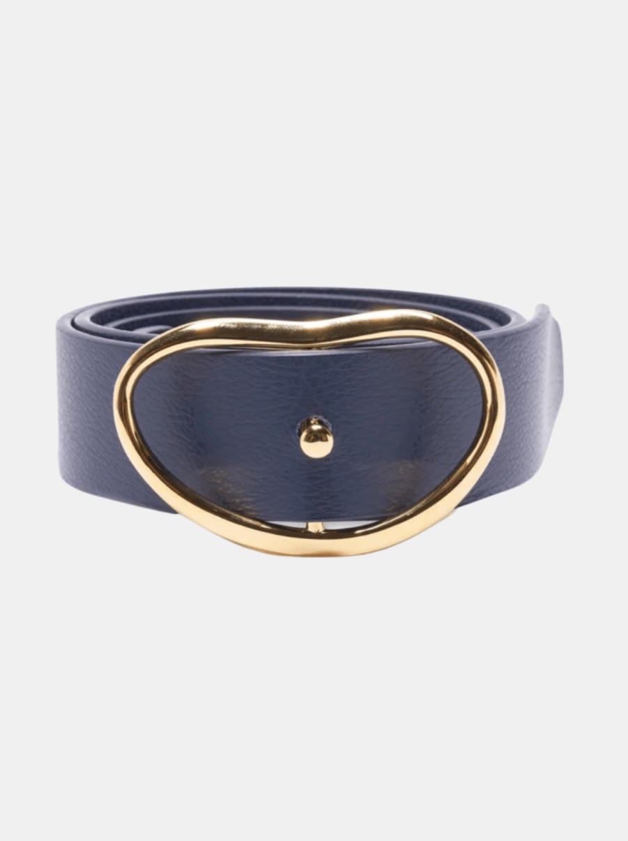 Accessories Lizzie Fortunato | Wide Georgia Belt Navy