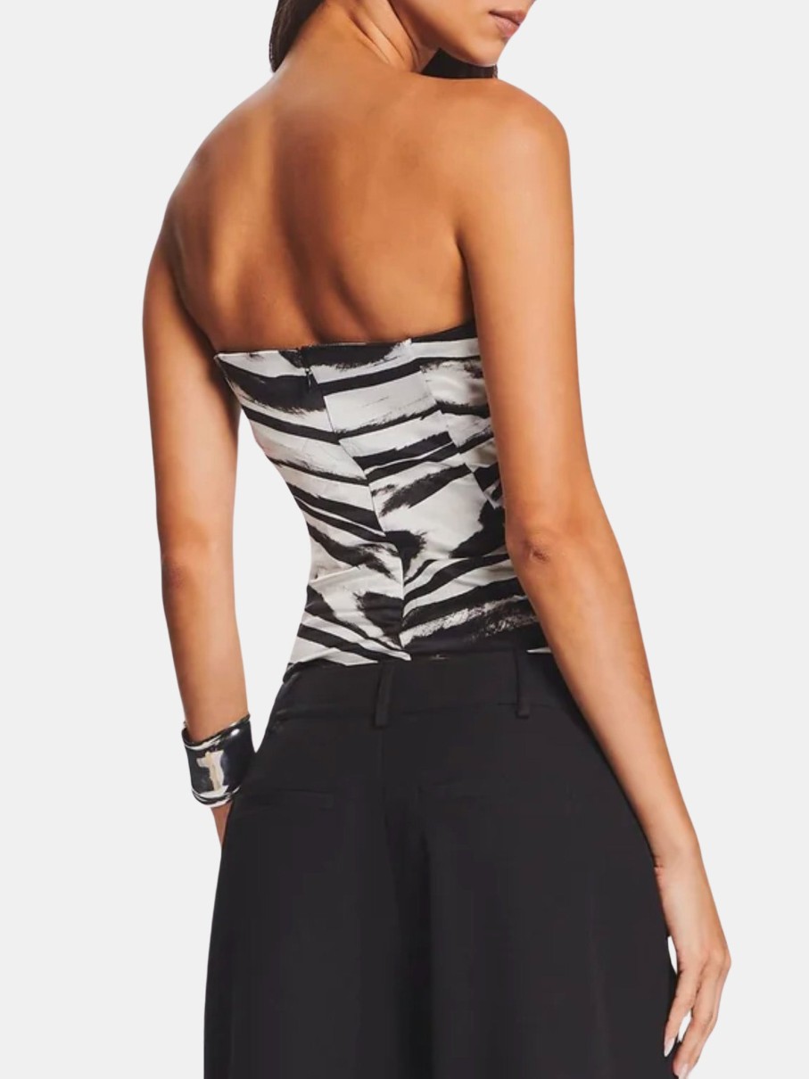 Clothing RETROFETE Tanks | Vitus Bustier Zebra Ink