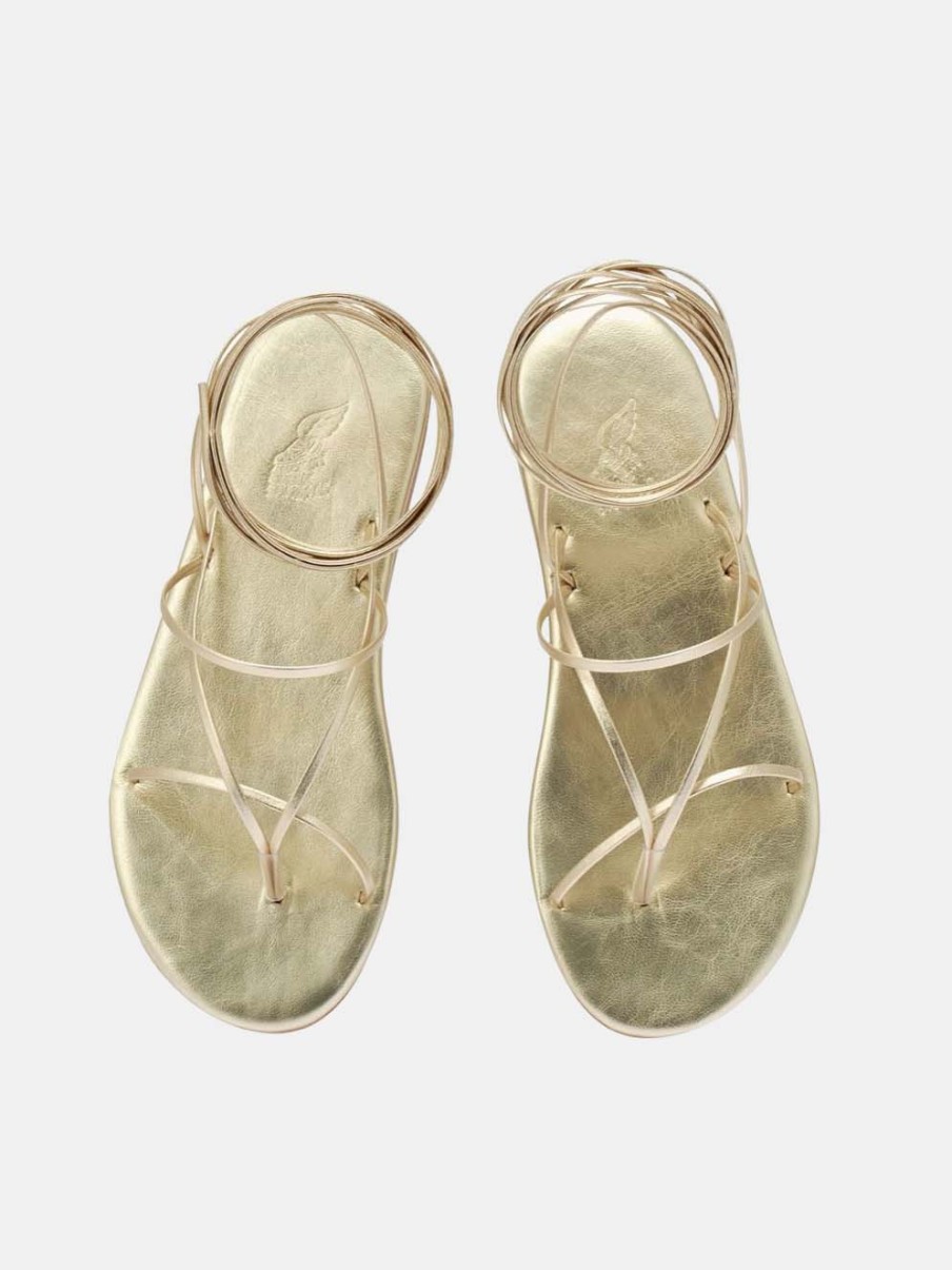 Clothing Ancient Greek Sandals | Ankle Wrap Sandal Platinum