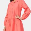 Clothing MONROW Mini | Poplin Easy Shirt Dress Watermelon