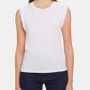 Clothing GOLDIE Tanks | Rolled Sleeve Tank White