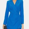 Clothing SAYLOR Mini | Cyrena Feather Suiting Mini Dress Electric Blue