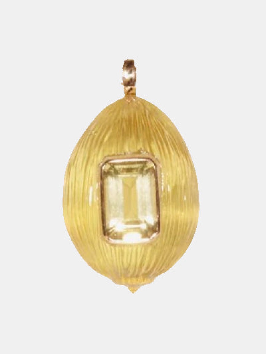 Accessories DEZSO Fine Jewelry | Carved Lemon Quartz Coquito