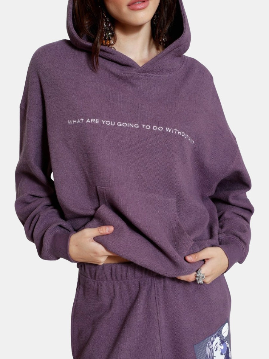 Clothing BOYS LIE | What Are You Going To Do Remix Hoodie Purple