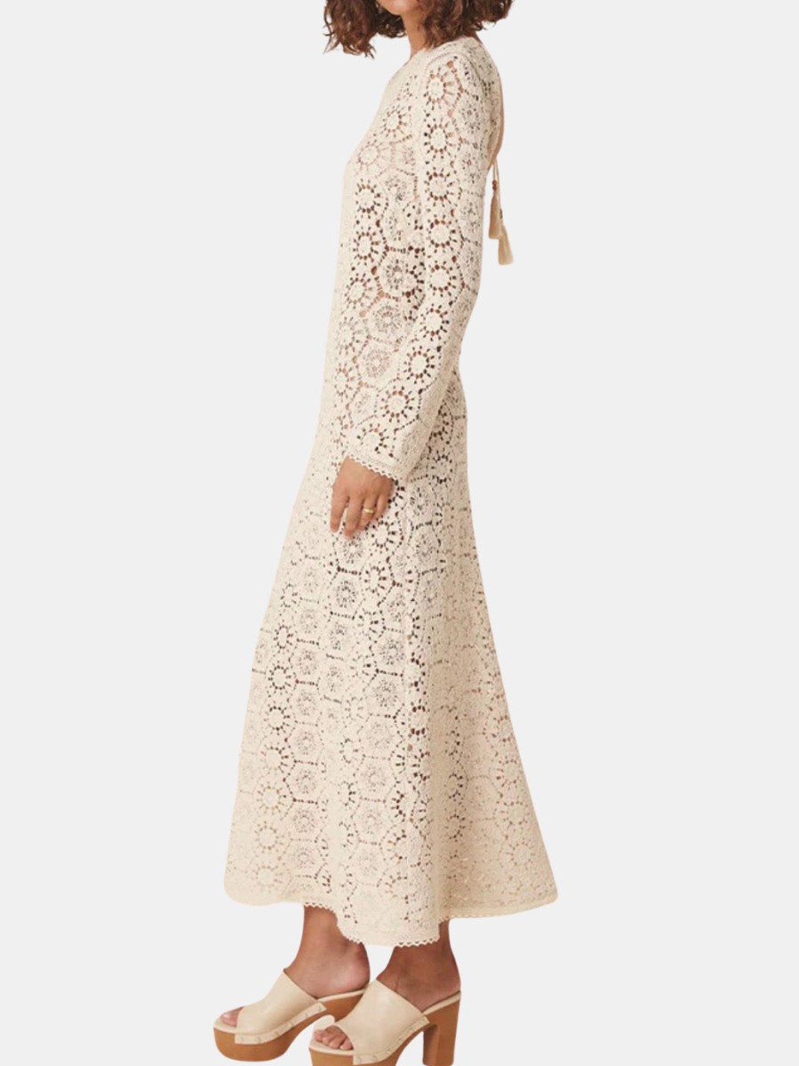 Clothing SPELL Midi | Helena Crochet Lace Gown