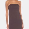 Clothing NORMA KAMALI Mini | Strapless Tailored Terry Mini Dress Chocolate