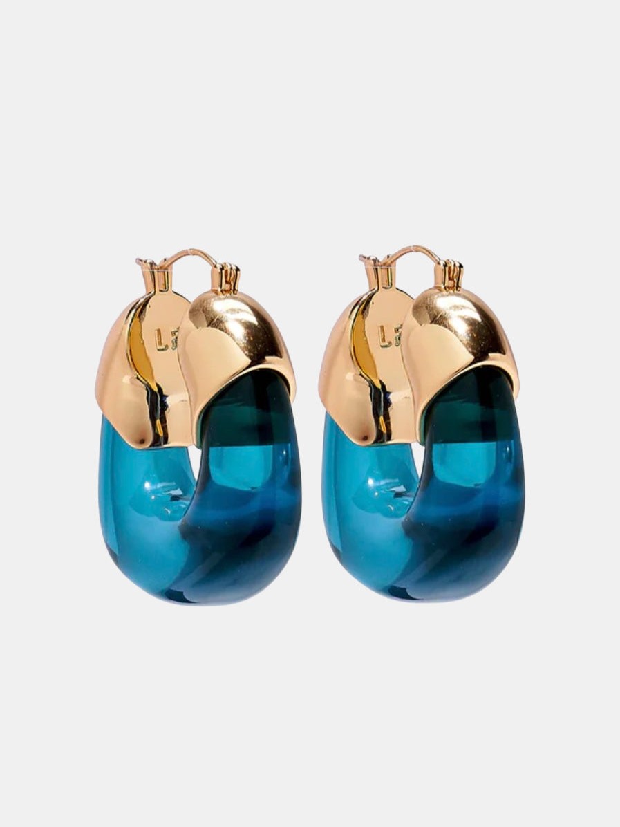 Accessories Lizzie Fortunato Earrings | Organic Hoops In Marine Oc