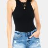 Clothing Pistola Tanks | Blake Crew Neck Bodysuit Noir