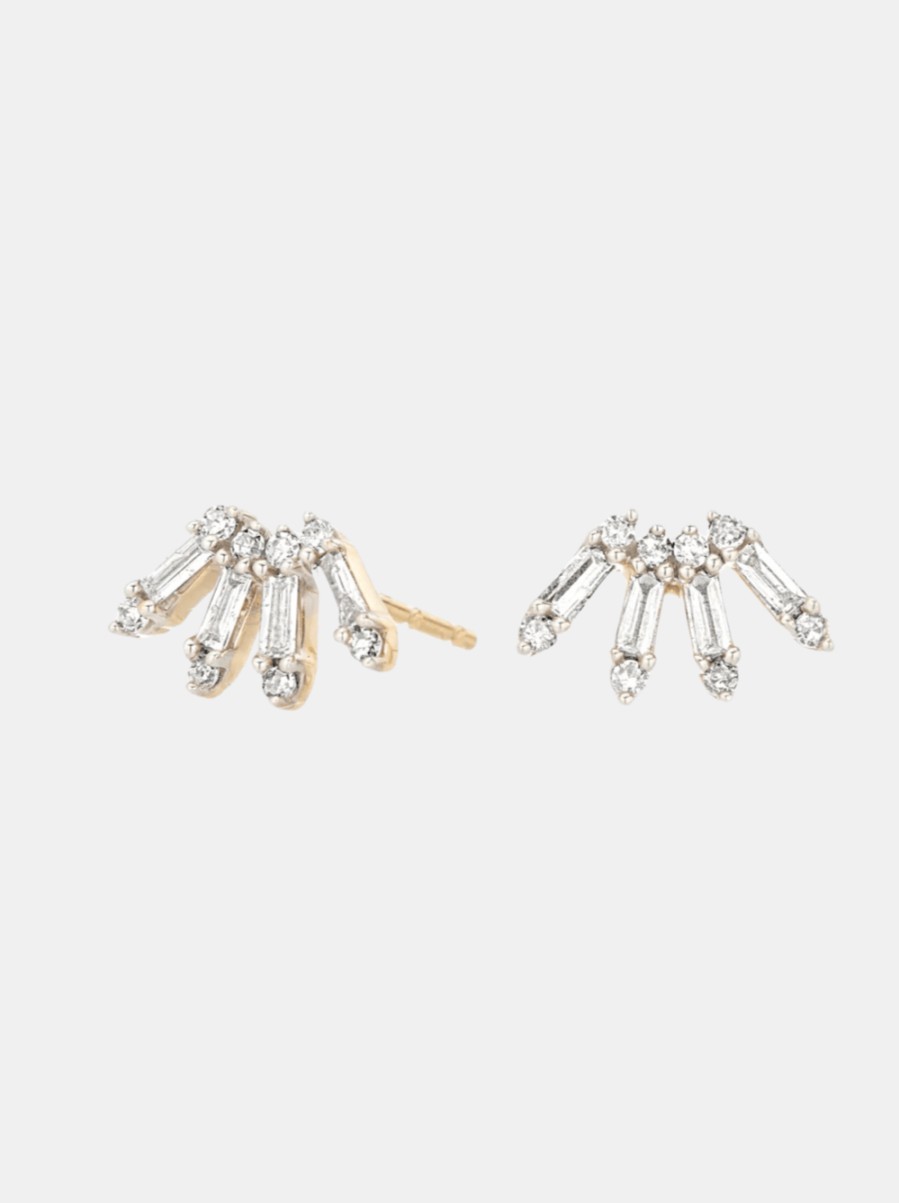 Accessories Adina Reyter Earrings | Stack Baguette Curve Posts Y14