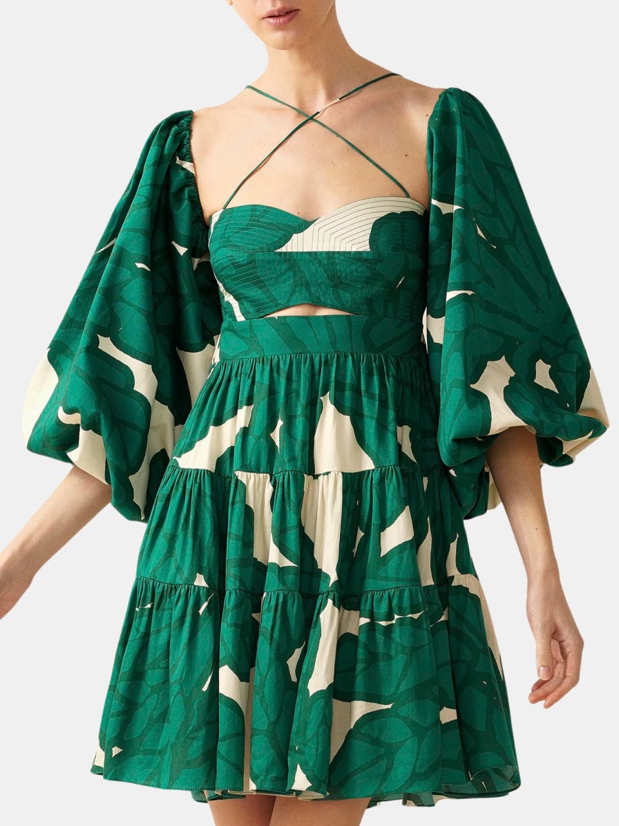 Clothing Eugenia Fernāndez Mini | La Paz Dress Green