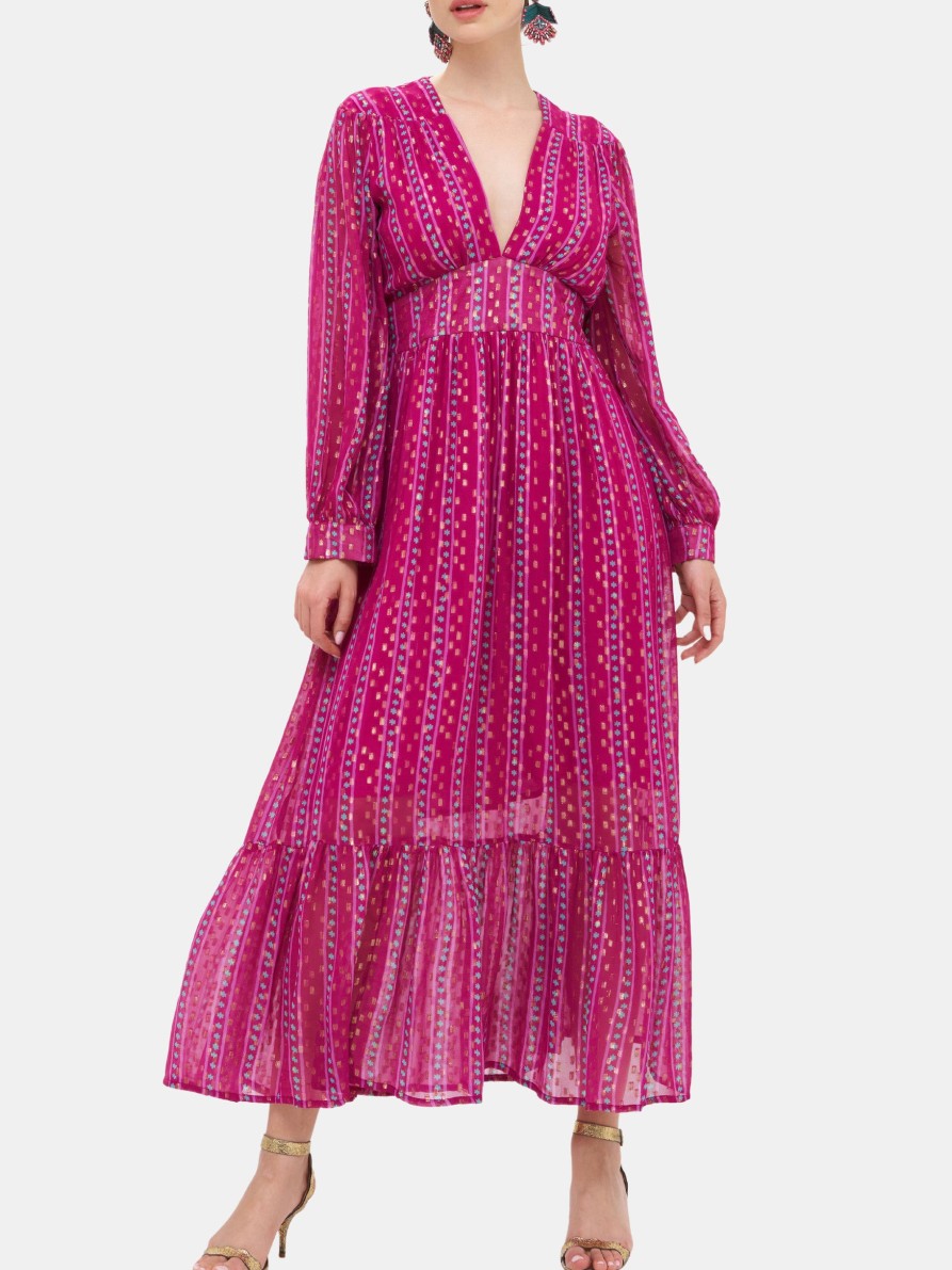 Clothing Oliphant Maxi | Tie Back Maxi Magenta Melrose